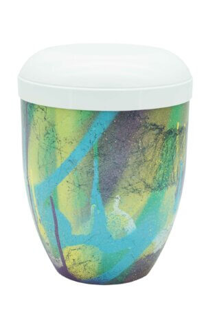 Graffiti Urn colourful biodegradable